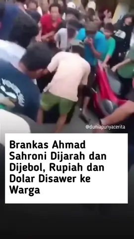 Brankas berisi uang milik Ahmad Sahroni di kediamannya, Tanjung Priok, Jakarta Utara, dijebol saat rumahnya digeruduk massa pada Sabtu (30/8/2025) sore. Dalam rekaman yang beredar, tampak uang pecahan rupiah hingga dolar AS disawer dan dibagi-bagikan kepada warga di sekitar lokasi.