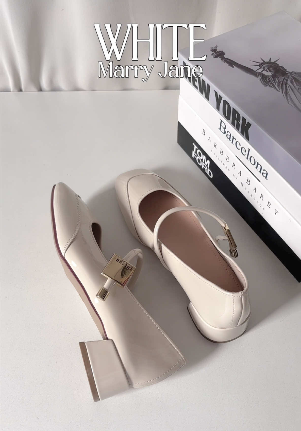 White Marry Jane 🤍 #dusto #marryjane #รองเท้าแฟชั่น #OOTD #รองเท้าลูกคุณ 