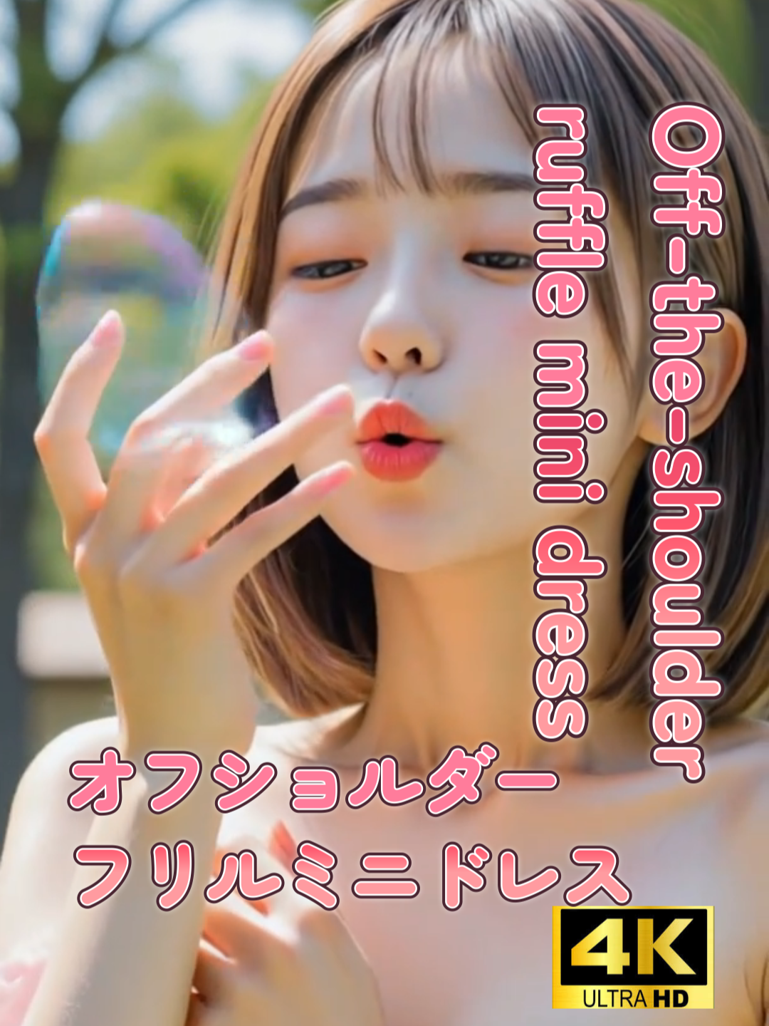 大人可愛い♡オフショルダーフリルミニドレスで魅せる春コーデ Chic & Cute: Off-Shoulder Frill Mini Dress Spring Look トレンドのオフショルダーフリルミニドレスで、大人可愛い春のコーディネートを楽しみました！ふんわりシルエットと華やかなフリルがポイント。デートやお出かけにもぴったりの一着です。ぜひ動画をチェックしてみてください♡ Enjoying a trendy spring look with this chic off-shoulder frill mini dress! The fluffy silhouette and gorgeous frills make it perfect for dates or outings. Don’t miss this charming outfit—watch the video for all the details! #ai美女 #可愛い #美人 #美女 #aiエフェクト動く #日本tiktok #オフショルダー #ミニドレス #春コーデ #大人可愛い #トレンドファッション #おしゃれ女子 #OffShoulder #MiniDress #TrendyFashion