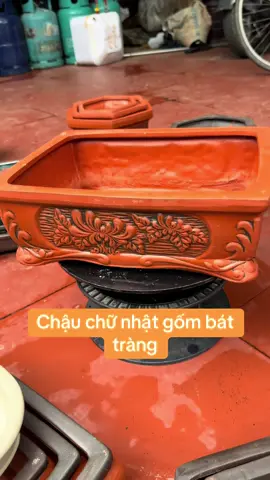Gl ae chậu chữ nhật gốm bát tràng #gomsubonsaiducdu #chaugomsubattrang #chaubonsaimini #bonsaimini #chaugiare 
