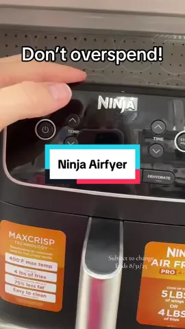 The ninja air fryer has coupons through 8/31/25! #TikTokShopCreatorPicks #AirFryer #Ninja #SmallAppliances @Ninja Kitchen 