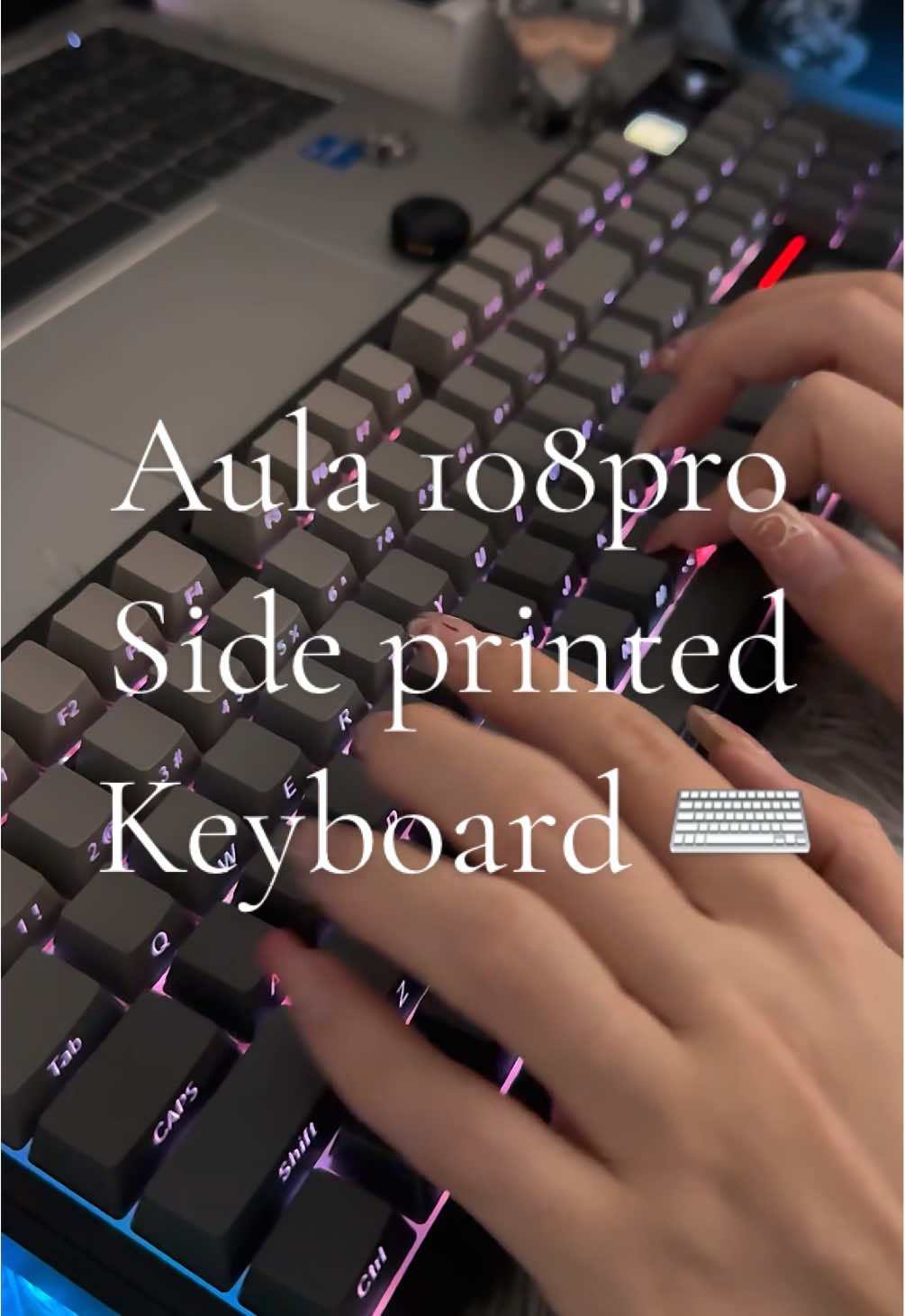 Black keyboard so cool 😎🎮🎤🖤#aula #fyp #TikTokShop #keyboard #giftideas 
