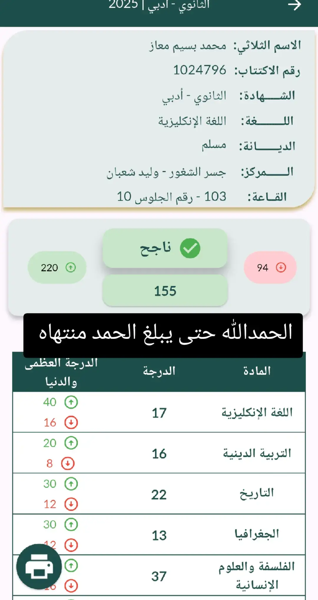 #بكالوريا #ناجح #الحمدالله_علی_کل_حال❤ 