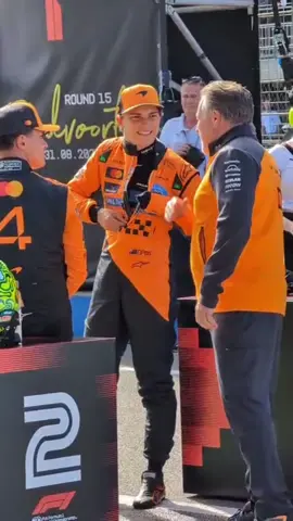 Post-Quali chats… oh and congrats from Zak 😍 #McLaren #F1 