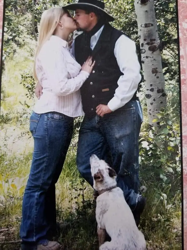 she was an angel, but if you got close to my truck or raised your voice near my family,  she was the devil! #healer #dog #puppy #cattledog  #cowboy 