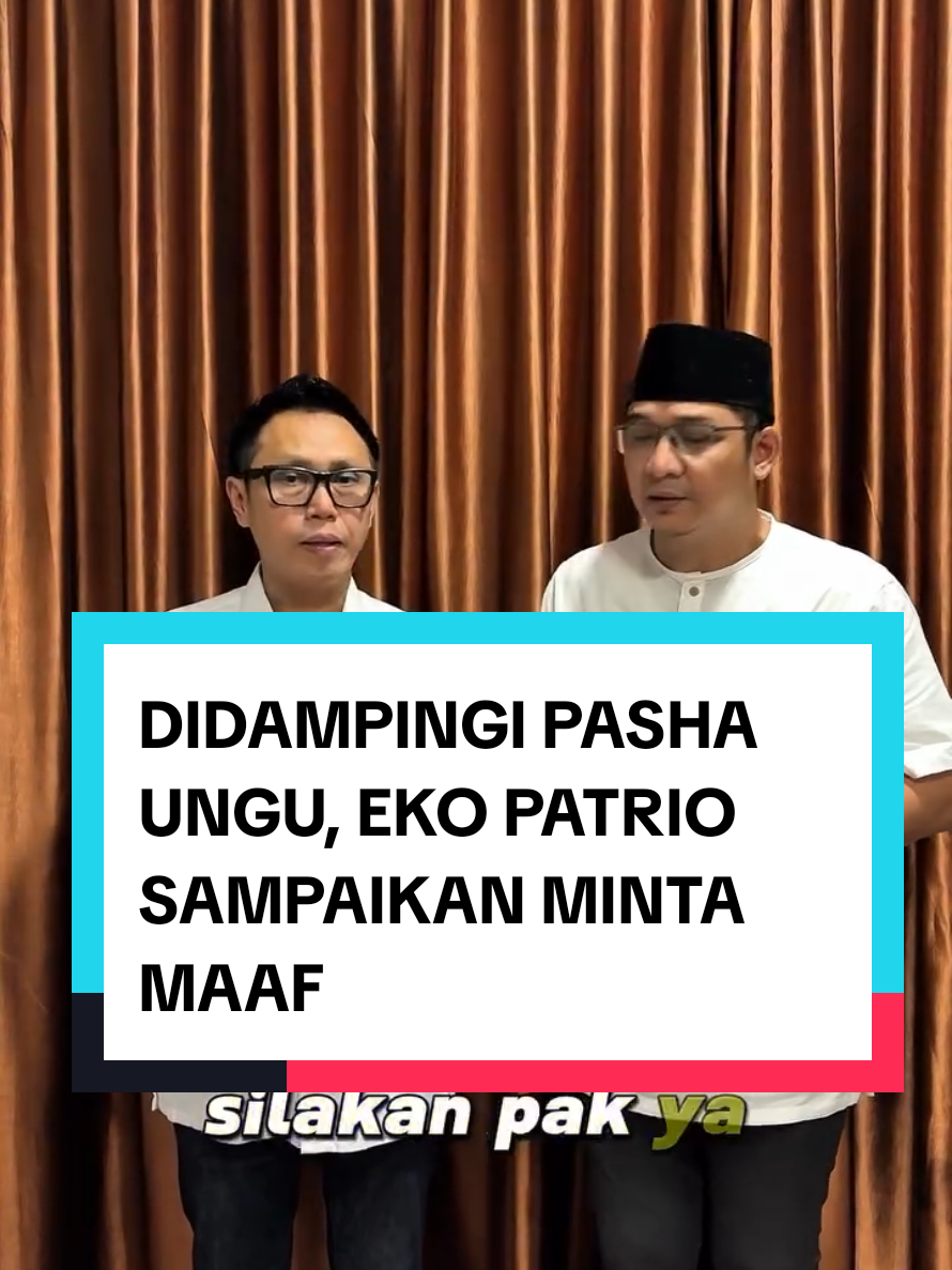 Wakil Ketua Komisi VI DPR RI dari Fraksi PAN, Eko Patrio, didampingi Pasha Ungu menyampaikan permintaan maaf atas perbuatannya yang buat resah masyarakat. Sumber: Instagram Eko Patrio #liputan6sctv #newssctv #viral #trending #fyp 