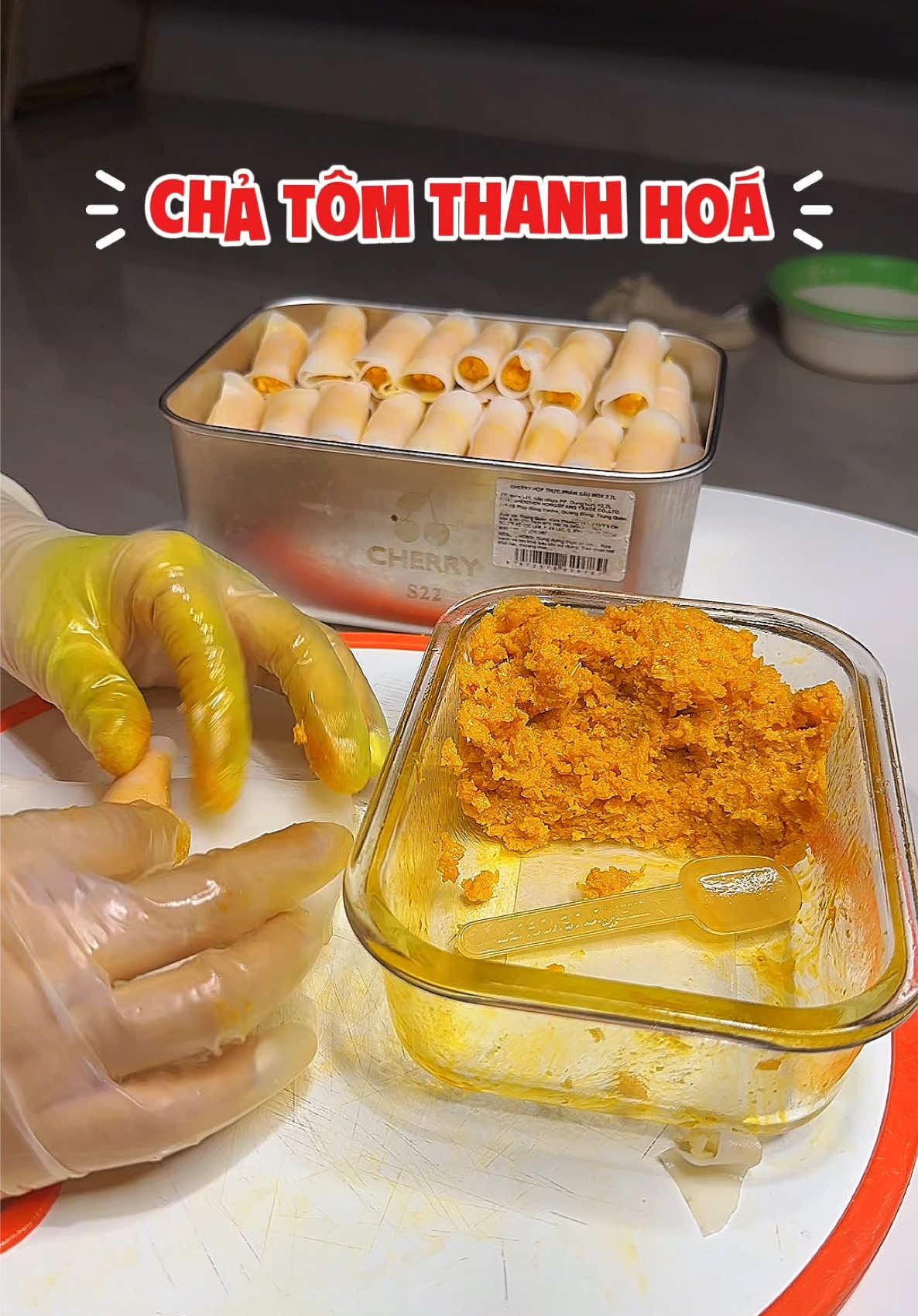 Ai thèm chả tôm này không nè #chatom #thanhhoa #nem #nuong #hottrend 