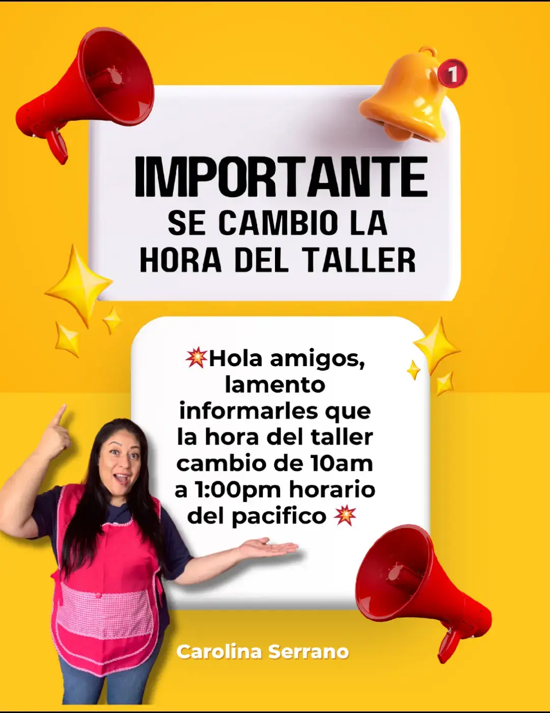 Buenos Días mi gente bella les informo del cambio del taller para regístrate ve a https://limpiezaconcarolina.com/formulario.html