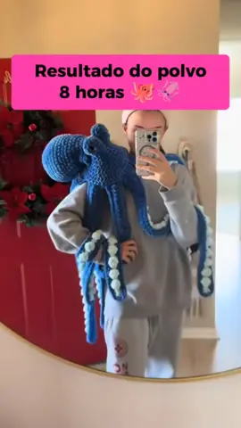 Resultado do polvo. 🐙🪡 #resultado #polvo #crochet #amigurumis #amigurumi 