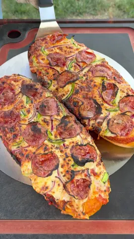 Grilled Pizza Bread #appetizer #pizza #food #fyp 