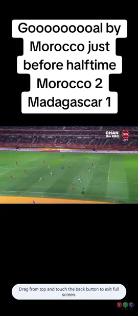 Morocco score a second goal just before halftime to lead 2:1 against Madagascar #TrendingNow #CAF #CHAN2024 #fyp #kenyantiktok🇰🇪 