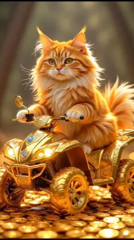 An orange fluffy tabby cat glowing like pure sunshine 🐾✨ every step it takes feels like luck and wealth walking into your life 🧡💰 soft, golden vibes wrapped in fur and abundance 🌟 #goldendreams #wealthgoals #돈다발 #gold #moneymagnet   