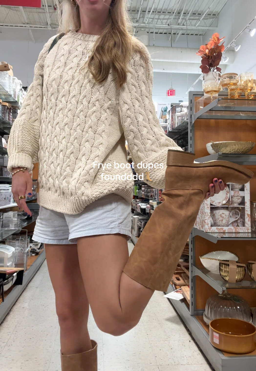 They are @stevemadden but found at @TJ Maxx !! #fryeboots #dupe #tjmaxxx #haul 