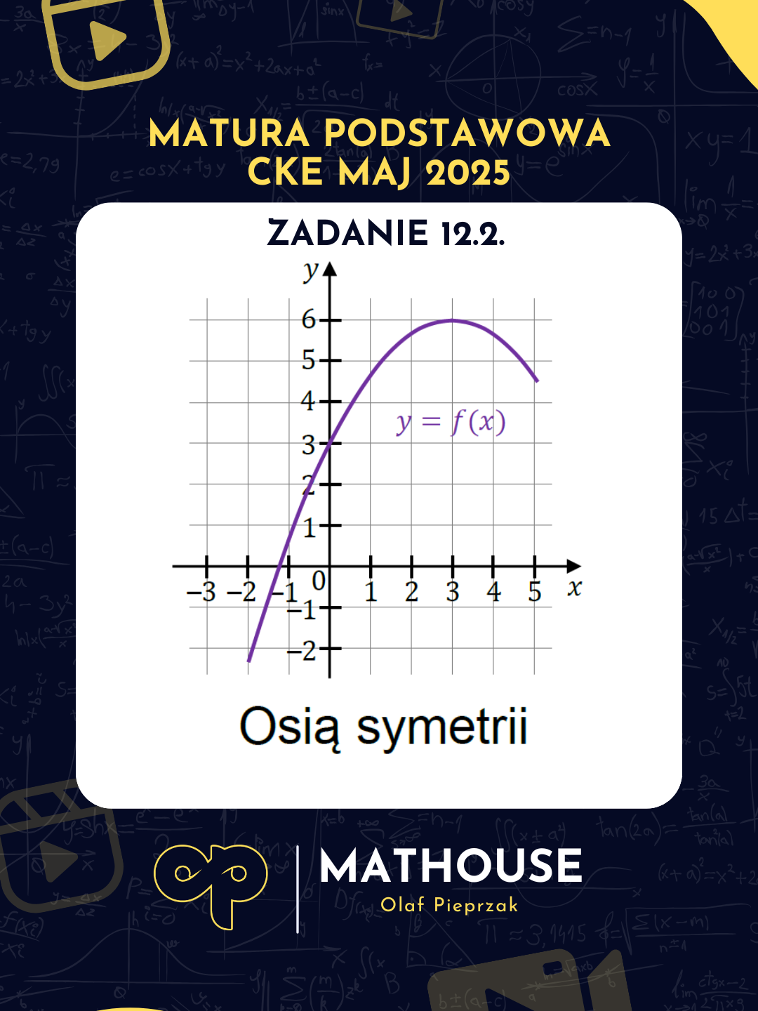 Zadanie 12.2 – Matura podstawowa Maj 2025 Rozwiązanie krok po kroku 📘 Masz własne zadanie? Napisz w komentarzu, a je rozwiążę! #matura2025 #matematyka #edukacja #mathouse #liceum #technikum