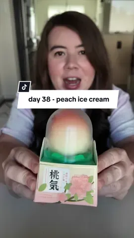 viral peach ice cream 🍑 #eating #icecream #viralsnacks #mukbang 