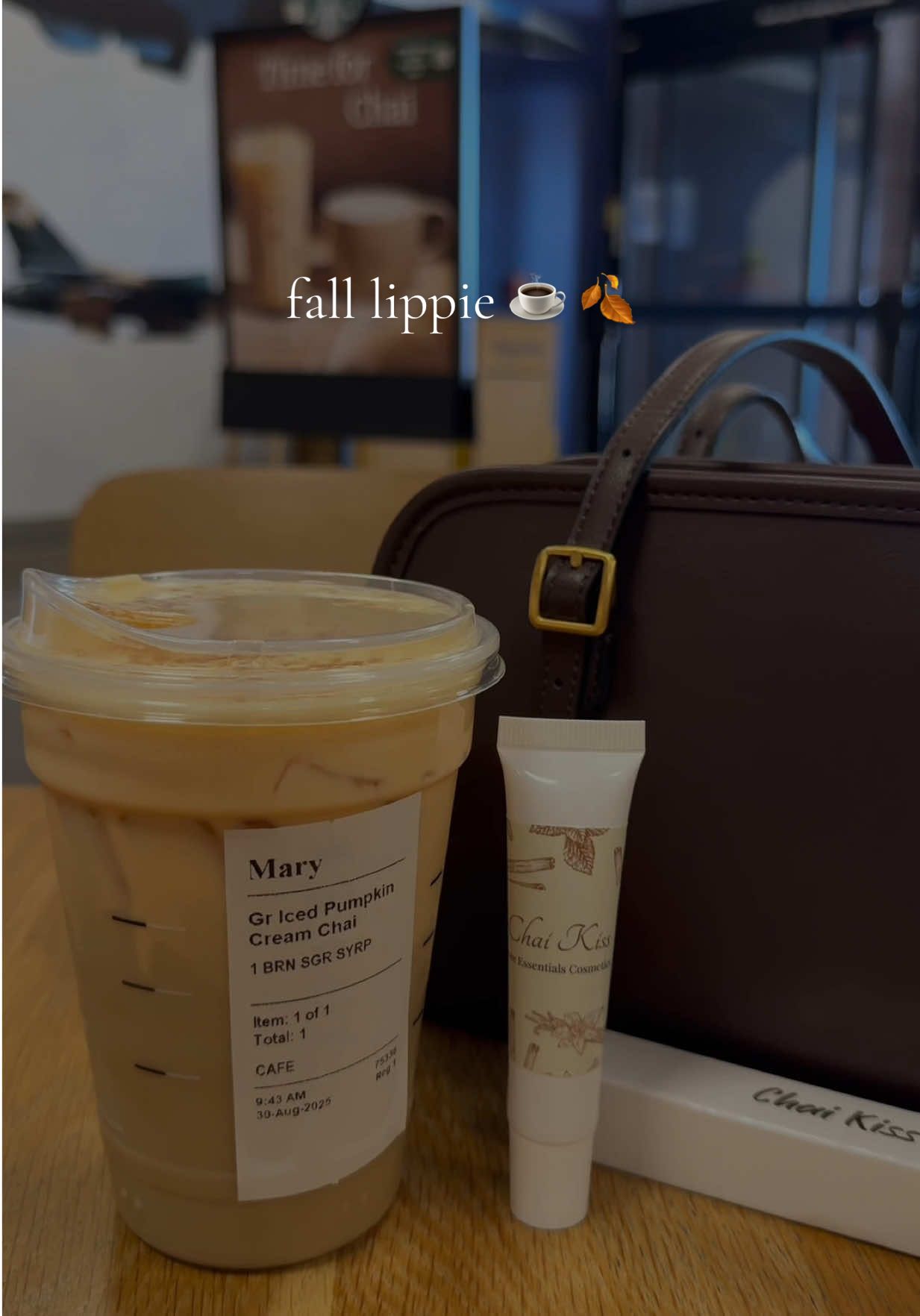 fall girlies, it’s finally time for chai ☕️ The scent of this lippie alone is giving all the Gilmore girls vibes 🍂  @Pure Essential Cosmetics  #chailipgloss #fallaesthetic #cleanmakeup #pureessentialcosmetics #nontoxicmakeup 