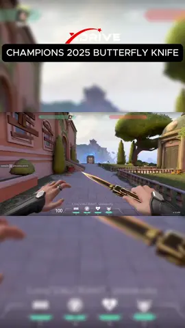 CHAMPIONS 2025 BUTTERFLY KNIFE Cr: t.me/Valorant_university