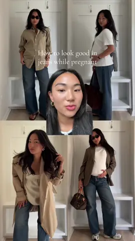 Replying to @Jules my favorite pregnancy jeans that are NOT maternity jeans 🤍 #chicstyle #maternityfashion #pregnancystyle #styledmotherhood #outfitinspo @Levi’s @Ralph Lauren @HEAVEN MAYHEM @Aritzia 
