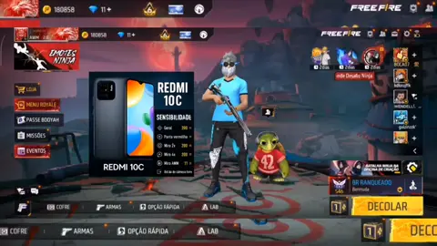 sensibilidade free fire  redmi 10C #free_fire #garena #sesibilidadefreefire 