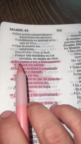 En cuanto a mi, a Dios clamaré  Y Jehova me salvará  Tarde y mañana y a mediodía  Oraré y clamaré y el oirá mi voz🙇‍♀️🙏#fyp#SALMOS#bibliaestudio#contenidocristiano#Diosteama