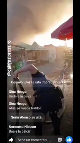 Panică la bâlciul din Oltenița! O terasă a luat foc după ce a explodat un furtun de la o butelie de gaz! #oltenita #fakesituation⚠️ #stiricalarasi #calarasipress 