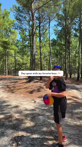 I love days spent with my boys 🩵 #son #husband #frolf #adventure #familytime 