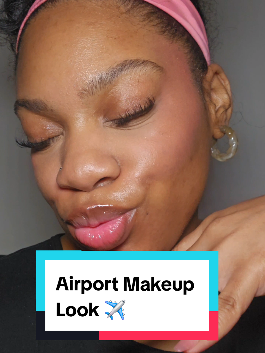 Feeling like a pretty pink princess💖 •Lashes ext:  me ✨️ #airportmakeup #blackgirlmakeup #nofoundationmakeup #5minutemakeup  #makeuptiktok 
