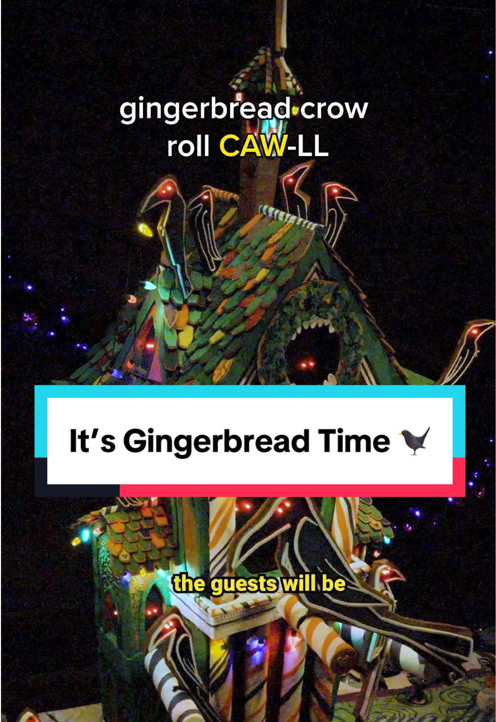 Gingerbread roll caw-ll at #HauntedMansionHoliday 🏚️🐦‍⬛ #Disneyland #DisneyEats #HauntedMansion 