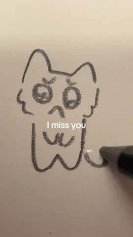 I miss you #foryou #art #doodle #cat #fyp 