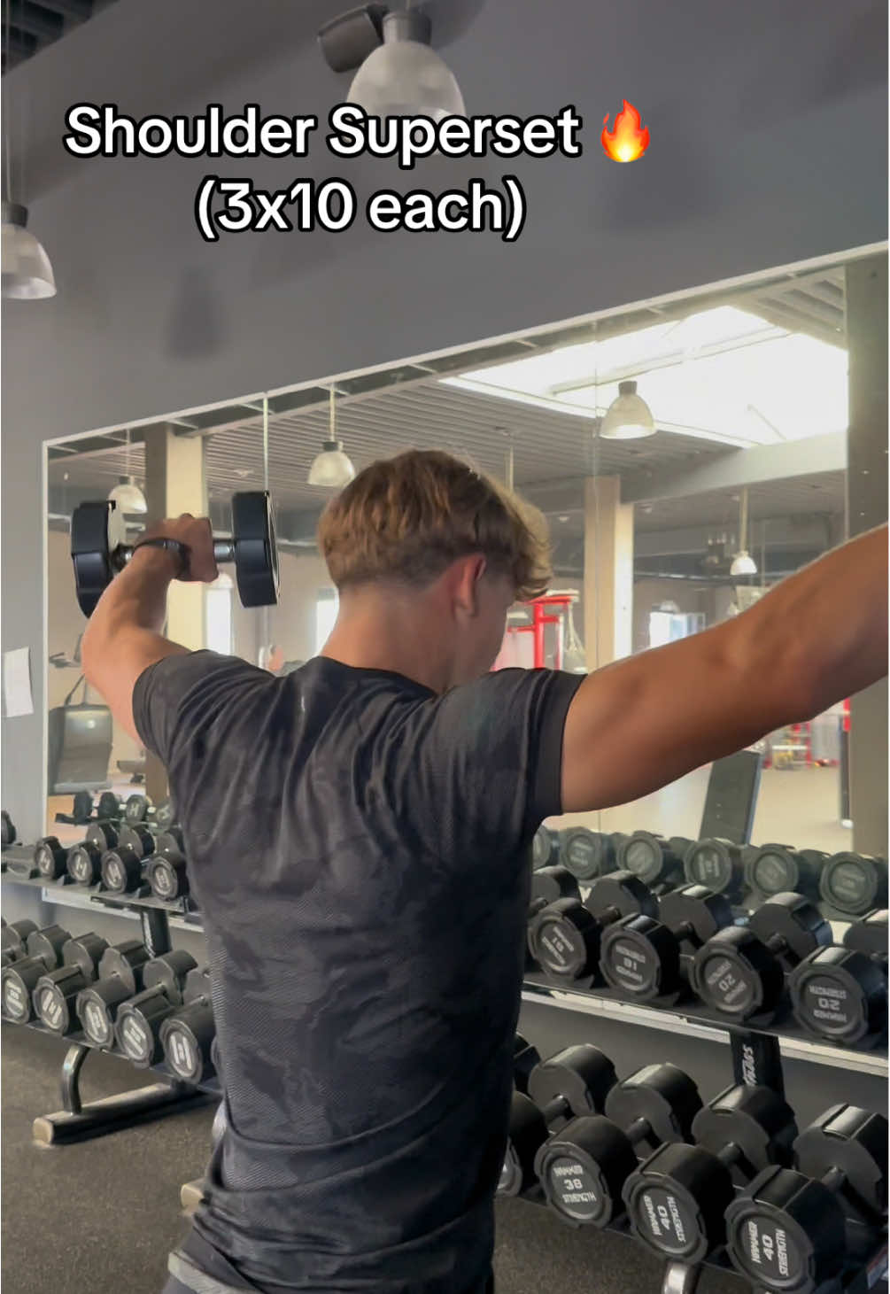Shoulder superset 🔥 #gym #superset #aesthetic #lockedin #fyp