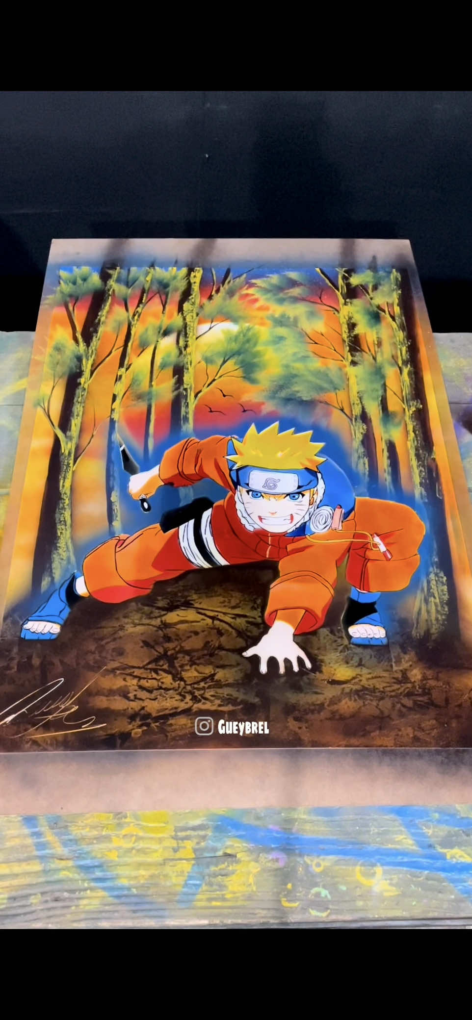 ✅También son fans de NARUTO??? 😜✌️#gueybrel #spraypaint #drawing #arte #naruto 