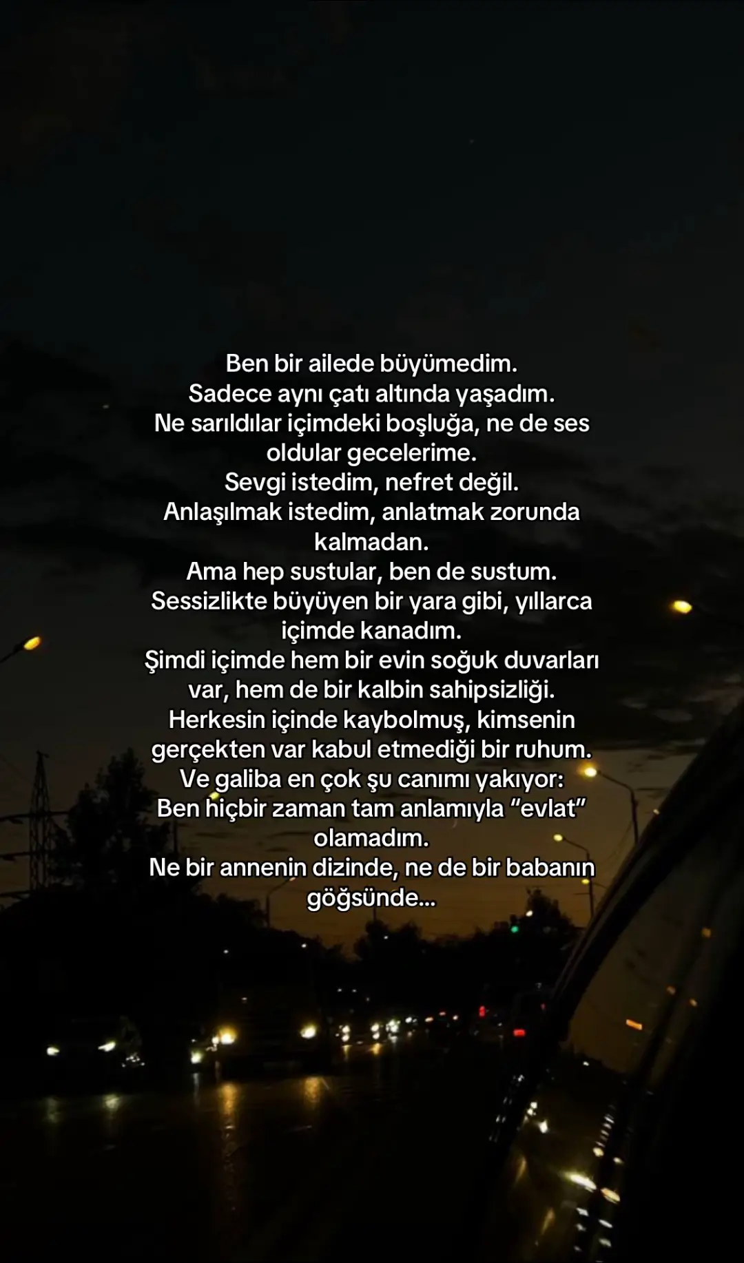Aile bir çocuğun kalbinde yer etmiş en büyük yaradır. Her gün kanar. Asla iyileşmez. #aile #acısözler #kalbedokunansözler #keşfet #keşfetbeniöneçıkart 
