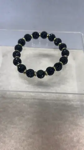Black and gold! A classic combination. Black Shambala beads featuring 18k gold filled spacer beads. Link below. #handmade #beadedjewelry #distinctive #beadedbracelets 