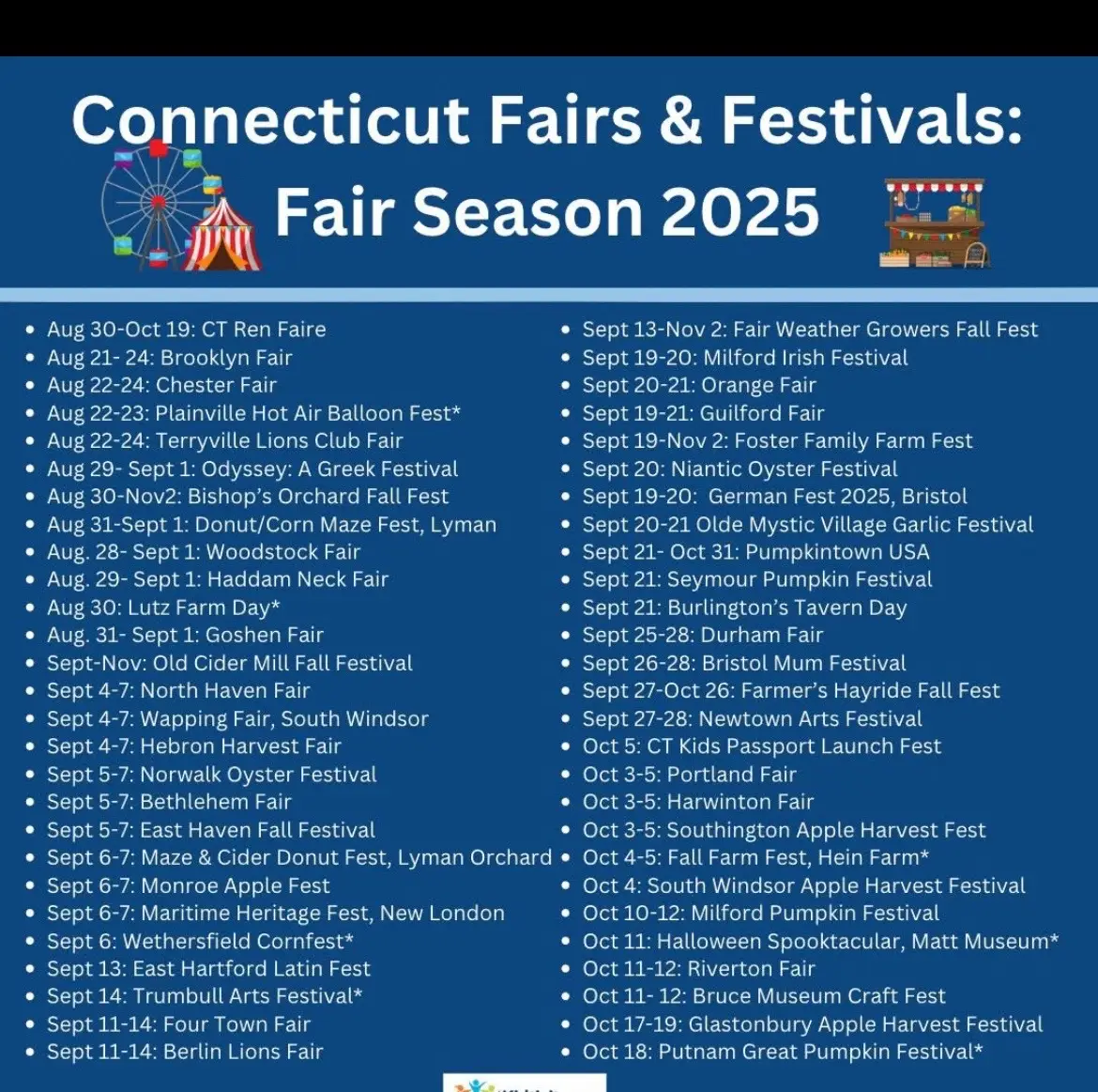 If you need Fair and Festival ideas here is what’s going on in CT from Now - Mid Oct!  #ct #connecticut #autumn #fyp 