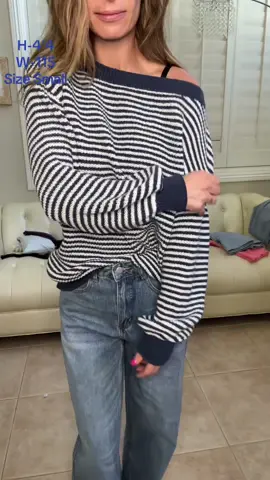 #DuruNeşesi Women's Striped Pattern Drop Shoulder Knitting Sweater, Casual Loose Fit Bishop Sleeve Boat Neck Jumper for Daily Outdoor Wear, Ladies Knitwear for Everyday Fall & Winter, Longsleeves Tops for Women, Clothes for Women, Long Sleeve Womenswear #sweaterweather #oversizedsweater #offtheshouldersweater  #knittedsweaters 