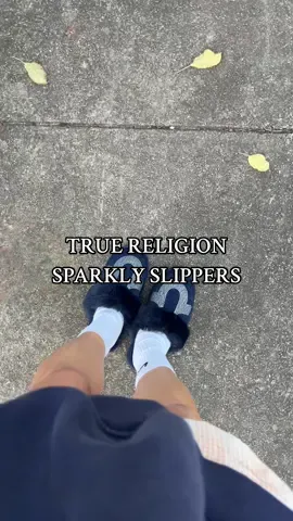 Can we talk about these True Religion sparkly slippers?! ✨✨ I can’t believe I found them on TikTok shop—so cute and so comfy. Obsessed is an understatement 🤍 #TikTokShopFinds #TrueReligion #SparklyStyle #CozyAndCute #TikTokMadeMeBuyIt  