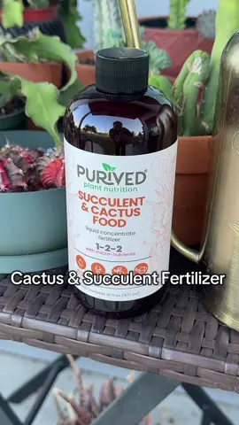Keep those cactus and succulents fed and happy! @Purived Plant Food #plants #cactus #succulents #fertilizer 