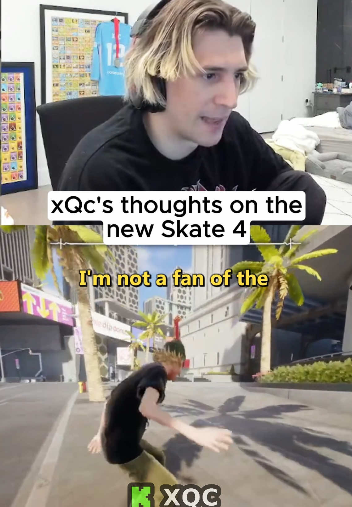 xQc gives his thoughts on the new Skate 🤔 #skate #xqc #skate4 #gaming #fyp 