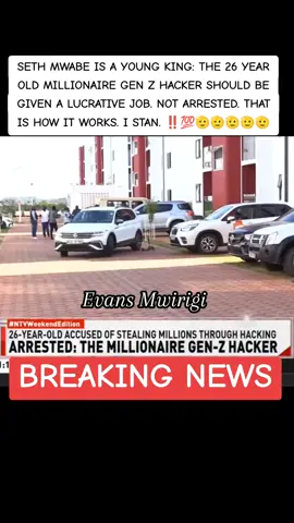 SETH MWABE IS A YOUNG KING: THE 26 YEAR OLD MILLIONAIRE GEN Z HACKER SHOULD BE GIVEN A LUCRATIVE JOB. NOT ARRESTED. THAT IS HOW IT WORKS. I STAN. ‼️💯🫡🫡🫡🫡🫡