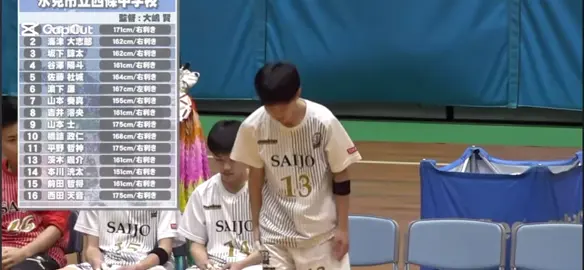 倒れ込みうますぎやろ✨シュートコースよき👍🏻⭐️#春の全国ハンドボール大会 #西條中学校ハンドボール部#13 #茨木颯介 