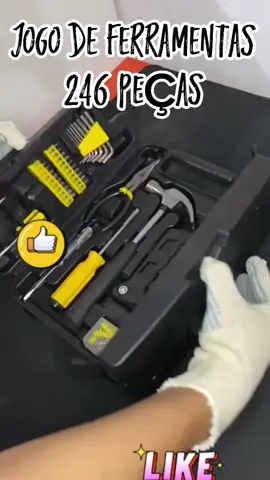 Kit Jogo Ferramentas 246 Pçs Semiprofissional com Maleta de Uso Gerais + Soquetes, Chave e Catraca Reversível Quer o link? Comente “Eu quero” que te mando ❤️