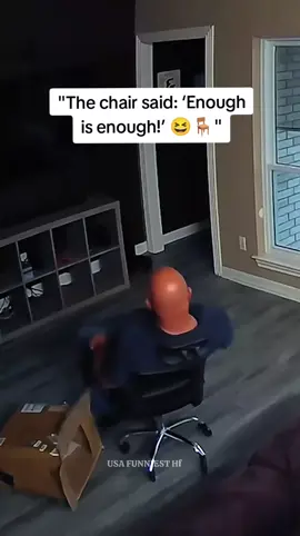 This chair just rage quit 🤣 #funny #fail #man #fall #chair 