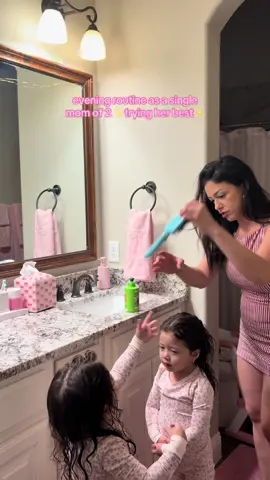 ALWAYS BUSY but I love it 🥹❤️❤️  #twinmom #girlmom #nightroutine #motherhood #MomsofTikTok 
