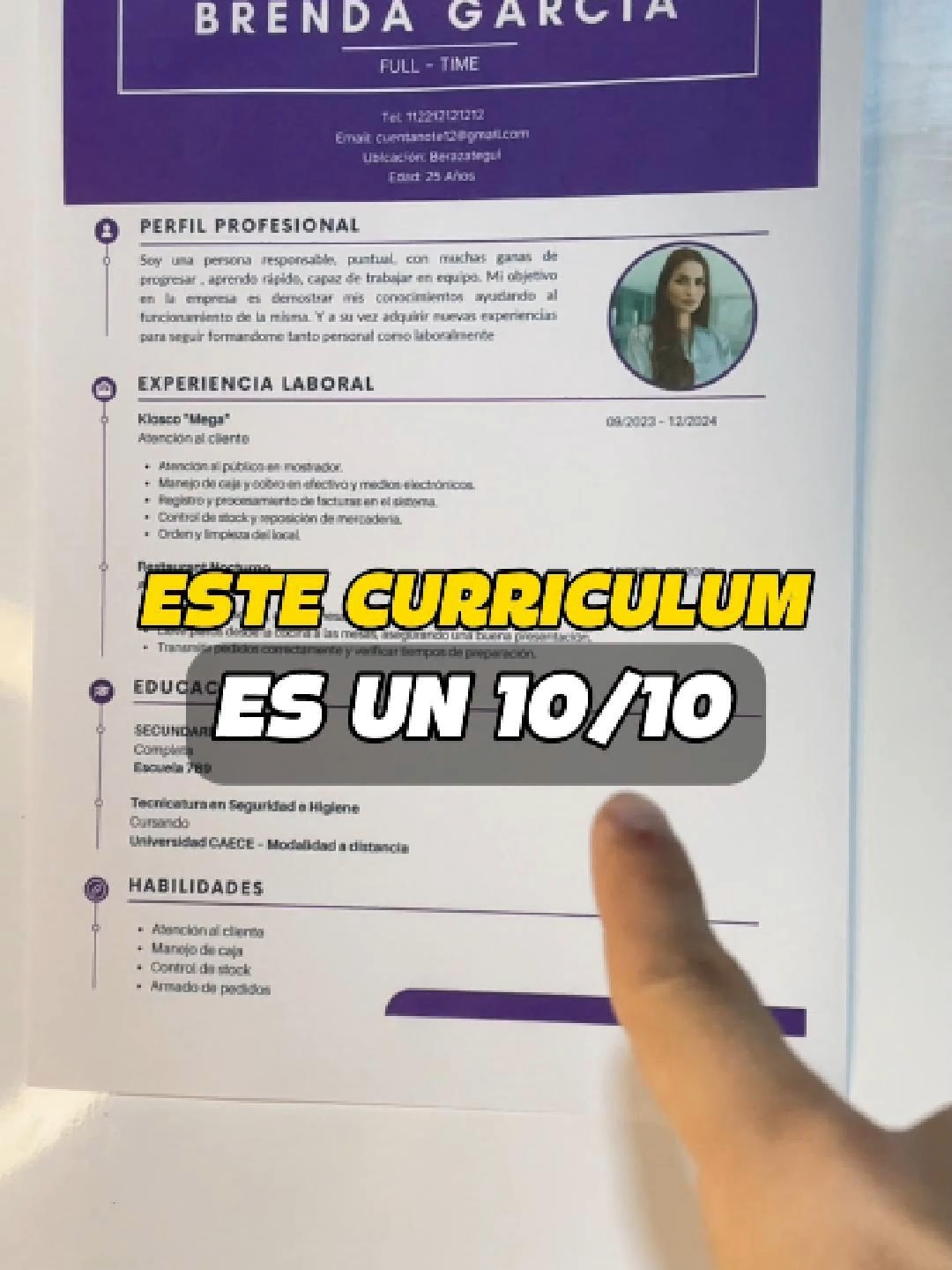 Por esto tu CV debe verse así✅🫣  #cvspaperlesschallenge #curriculum #cv #necesitotrabajo #trabajo #empleo