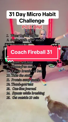 Big changes start with small wins 🔥 This is your sign to join my 31-Day Micro Habit Challenge. One tiny habit a day…adopt or drop, and watch how consistent little steps build massive results. 💡 Save this video to follow along, pick one habit each day, and tag me with #CoachFireball31 when you check it off. Let’s light it up, one micro habit at a time. Who’s in? #MicroHabitsChallenge  #MicroHabits #DailyHabits #SimpleHabits