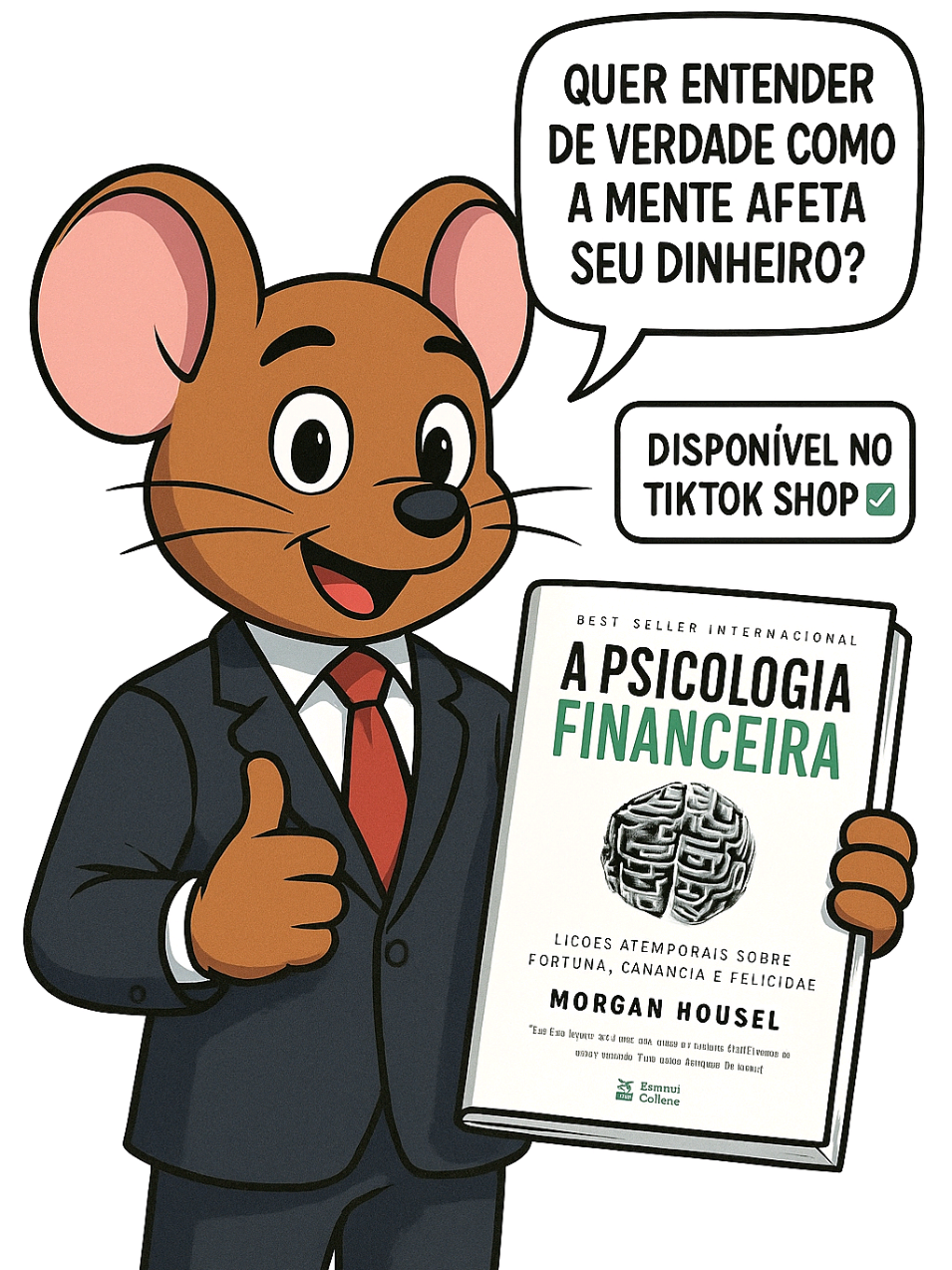 📈💡 O dinheiro não é só sobre matemática, é sobre comportamento, escolhas e emoções. Quer aprender a dominar sua mente pra dominar suas finanças? 🐭💵 👉 Livro disponível no TikTok Shop ✅ #finançaspessoais  #educaçãofinanceira  #liberdadefinanceira  #tiktokshop  #investidor 