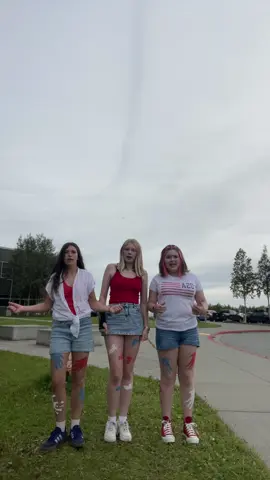 USA Theme WE WONNN 31-7 #baka #fyp #fitcheck #besttrio #sahs2029 @Della 