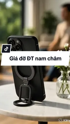 “📱 Siêu tiện lợi – Vòng đỡ điện thoại nam châm Magsafe ✨ 👉 Gập gọn – Dính chắc – Để bàn cực xịn! #phukieniphone #magsafe #giadodienthoai #xuhuongtiktok 
