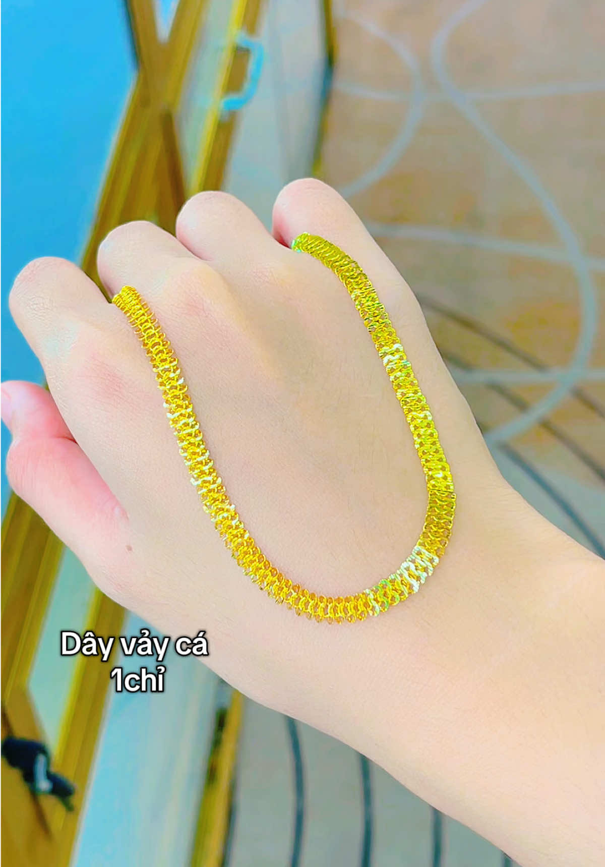 Dây vảy cá nhẹ vàng vừa về hàng#xuhuong #viral #tiemvangkimlong 