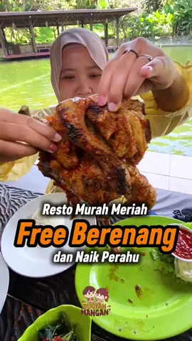 Resto murah meriah free berenang ambek numpak prau ning telaga estetik dan akeh iwak hias e, ijek satu kawasan sama shanaya resort #shanayaresortmalang #telaga #ayambakar #kuliner #kulinerenak 